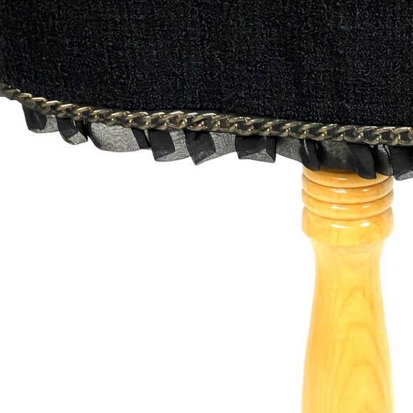 Kate Spade Evia Black Wool Bouclé Chain Ruffle Dress 2 Elegant Old Money Luxury - Picture 5 of 13